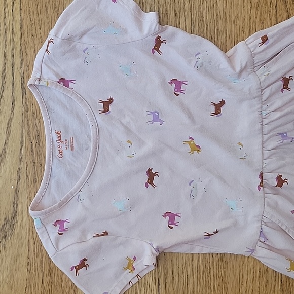 Cat and Jack Size Medium Pink Unicorn Dress. - Picture 2 of 3